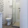 Bathroom and WC, © W. Garhöfer Modern bathroom with toilet, shower and towel rail.