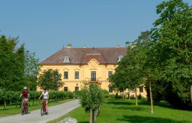 Radfahren Schloss Eckartsau, © Weinviertel Tourismus / Himml