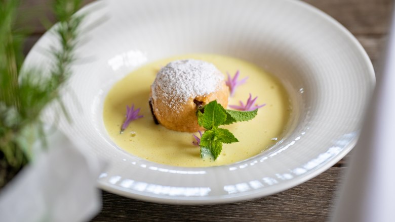 Speise im Restaurant Kräutergarten